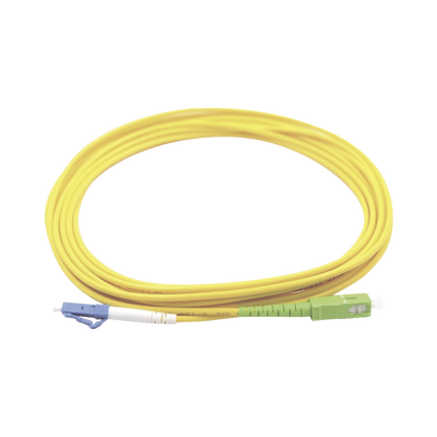 Jumper de Fibra Óptica Monomodo LC/UPC-SC/APC Simplex color amarillo 3 metros