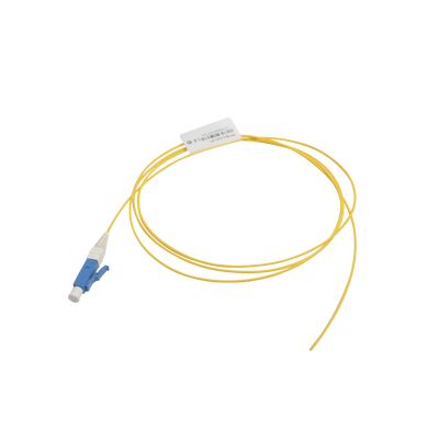 Pigtail de Fibra Óptica LC/UPC Simplex Monomodo OS1/OS2 XGLO OFNR Color Amarillo 1 Metro